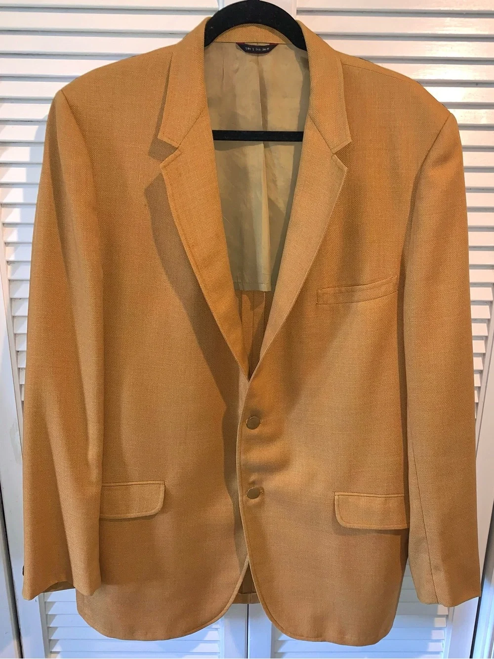 VTG 70s Towncraft JCPenney Mustard Yellow Sport Coat Blazer Mens 42 L